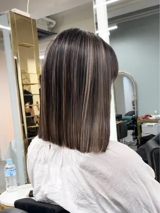 ミディアム senjyu GINZA所属・バレイヤージュ/ハイ ライト/庄司鉄平のヘアスタイル