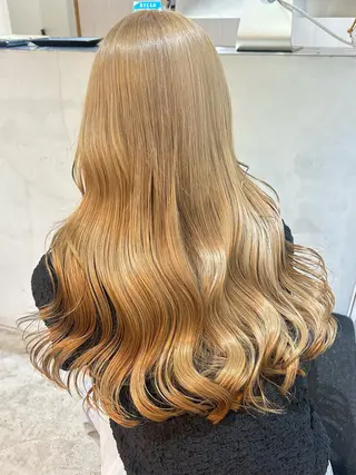 ロング カラー ヘアアレンジ 🧸艶々韓国ヘア 🧁mizunaのヘアスタイル