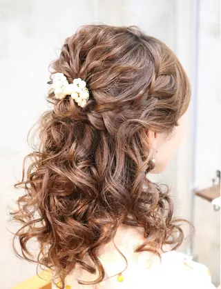 セミロング まつパ・ヘアセット ♡Chinami♡のマツエク・マツパデザイン