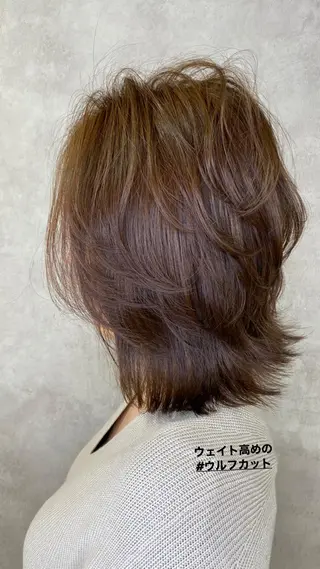 ミディアム カラー RIENS♡xrea 山本優舞のヘアスタイル