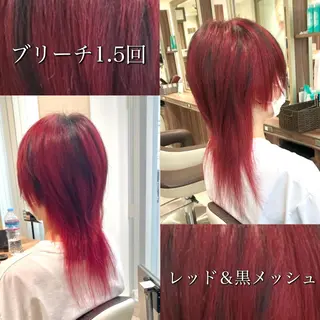 ロング カラー メンズ Re:st所属・Miyavi/カラー ショートボブのヘアスタイル