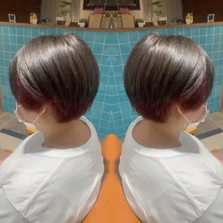 ショート カラー 韓国🇰🇷 ✂︎hair 内田愛のヘアスタイル