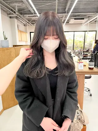 ロング カラー ヘアアレンジ esu 心斎橋店所属・ena/ブリーチなし 心斎橋・ベージュ🎀のヘアスタイル