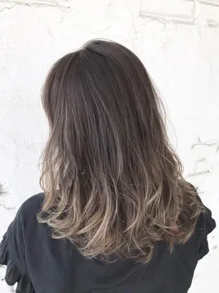 セミロング カラー ヘアアレンジ Gain池下 レディースのヘアスタイル