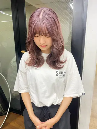 カラー 柔らかストレートと ツヤカラー/和田陽向のヘアスタイル