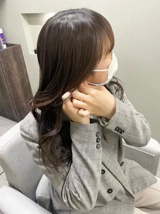 ロング カラー 髪質改善カラー&TR 縮毛矯正/弱酸性矯正のヘアスタイル