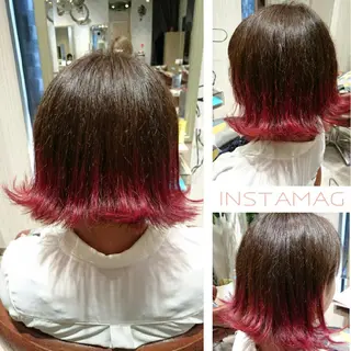 ショート ミディアム ヘアアレンジ カラー 嶋田 ゆきのヘアスタイル