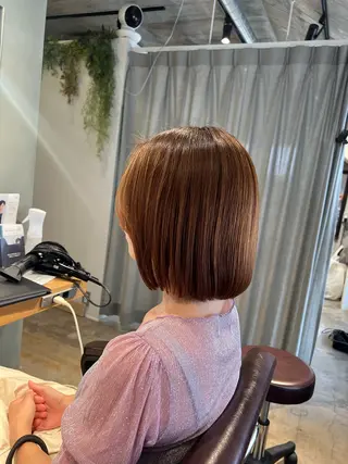ミディアム カラー 盛山 莉々華のヘアスタイル
