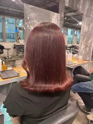 セミロング I S所属・🌿透明感カラー 縮毛矯正✨かずきのヘアスタイル