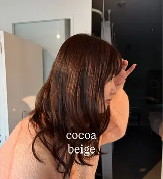 セミロング 透明感カラー 暖色shihoのヘアスタイル