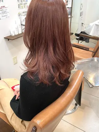 セミロング 明石遼/ベージュ / ピンクのヘアスタイル