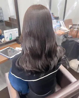 セミロング カラー 難波 茜のヘアスタイル