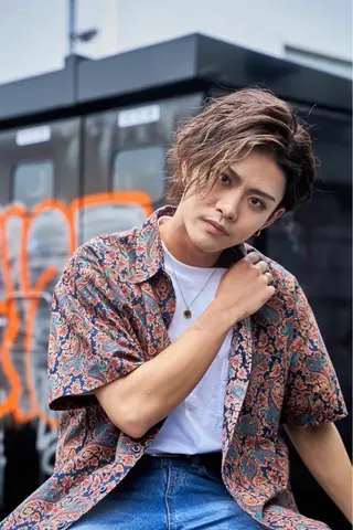 ショート パーマ メンズ 🧸赤み消し🐾 ラベンダー/yuのヘアスタイル