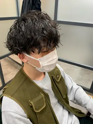 ショート パーマ メンズ 【S.BROOM】 店長　西川徹のヘアスタイル