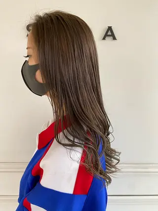 ロング カラー 鹿児島 聖来のヘアスタイル