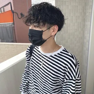 ミディアム パーマ メンズ Rene'所属・💖当日予約⭕️ 💖純也のヘアスタイル