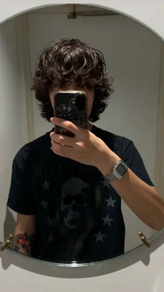 パーマ メンズ パーマ/カラー ブリーチ/廣田歩のヘアスタイル