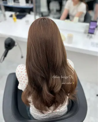 セミロング ♡ナチュラルガーリー ♡ベージュ♡RINAのヘアスタイル