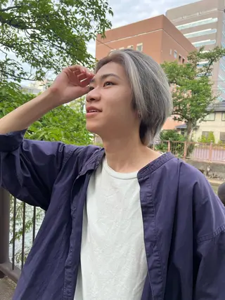 カラー メンズ ブリーチカラー🫧 いぐち しょうた🫧のヘアスタイル