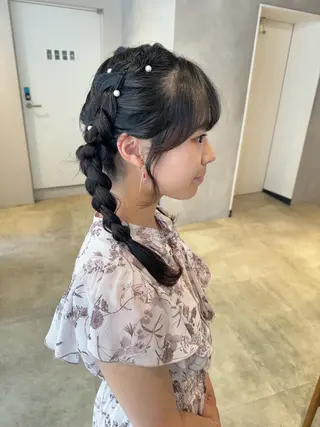 ヘアアレンジ 透明感カラー✨艶髪 制作🌱山根あゆみのヘアスタイル