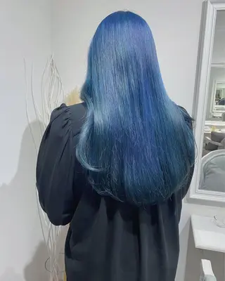 ロング カラー ヘアアレンジ 艶ハイトーンカラー/ 梅田美容室/runaのヘアスタイル