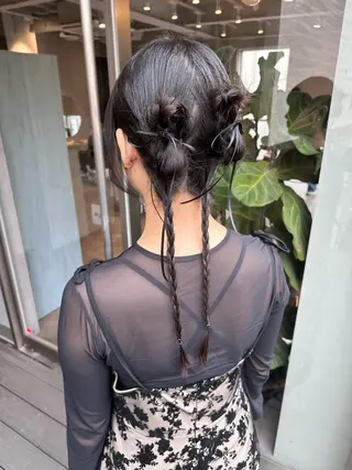 カラー ヘアアレンジ 韓国風/オシャレ /縮毛矯正/滝口琴未のヘアスタイル