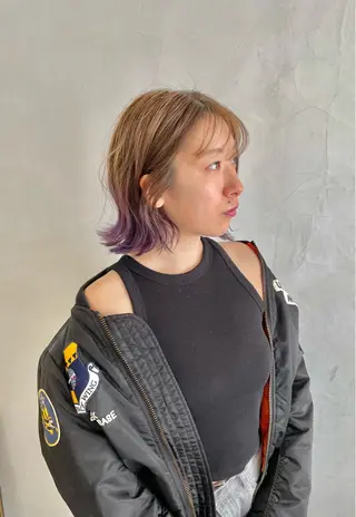 ミディアム カラー 大人ショート🥂みつ はし こうだい🦕のヘアスタイル