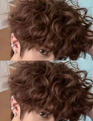 カラー パーマ メンズ 今宫 ななのヘアスタイル