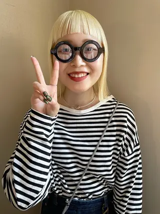 ショート カラー ヘアアレンジ 丸山渉/パーマ エフェクトブリーチのヘアスタイル