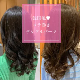 ロング パーマ 韓国風ヘア🐰 長谷川のヘアスタイル