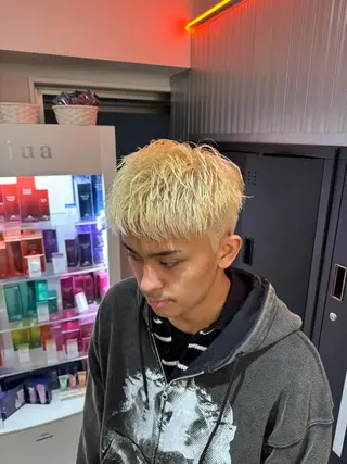 ショート カラー パーマ メンズ 🔥メンズパーマ特化 🔥店長中村雄樹のヘアスタイル