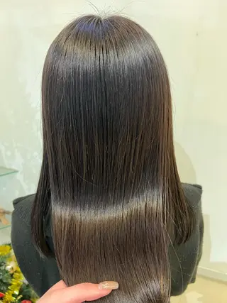 ロング カラー ブリーチしない暖色 カラー🥀杉 優菜のヘアスタイル