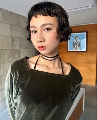 ショート パーマ 榛地 渉馬のヘアスタイル