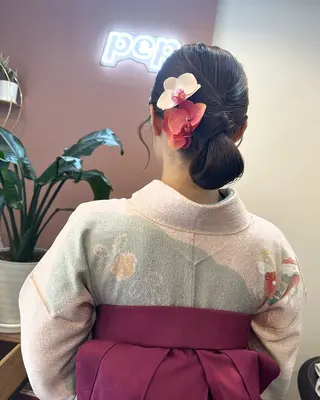 セミロング ヘアアレンジ pep所属・pep natsumiのヘアスタイル