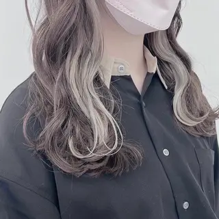 セミロング カラー 韓国スタイル🇰🇷 トレンドレイヤー🪡のヘアスタイル