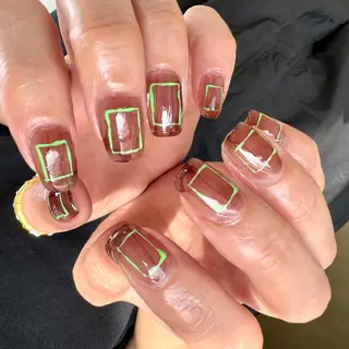 ショート m kaori𓃟のネイルデザイン