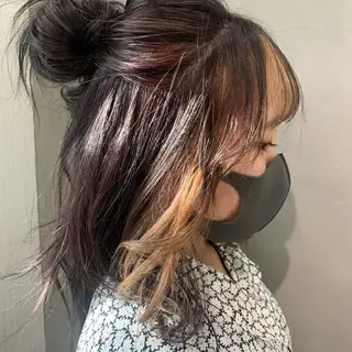 ミディアム カラー mono.所属・南茨/ヘッドスパ /カット/momoのヘアスタイル