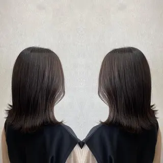 セミロング カラー tocca 💜石田愛結💜のヘアスタイル