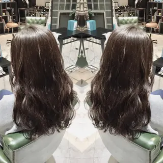 セミロング カラー パーマ ヘアアレンジ tocca所属・毎月通える価格♪ 杉本真基のヘアスタイル