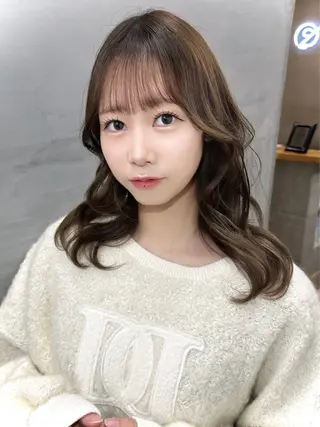 ミディアム カラー お肌トーン🆙カラー 全ての女性を艶髪にのヘアスタイル