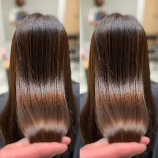 ロング Aile所属・酸性ストレート／カラ ー/山下高明のヘアスタイル