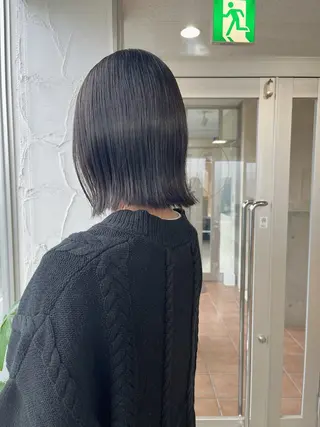 ミディアム 荒川泰輝/オリーブ カラー/透明感カラーのヘアスタイル