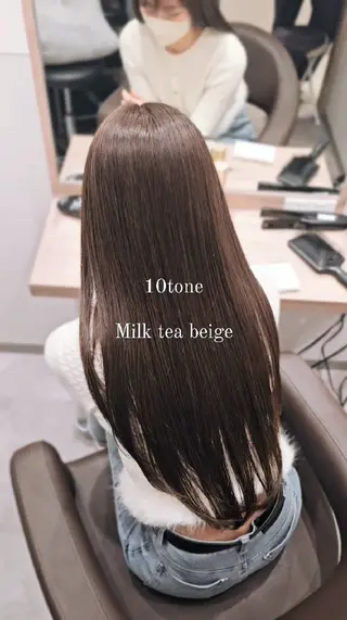 セミロング カラー サロウィン　神戸三宮店所属・三宮No.1ブリーチ 無しカラー/杉山太貴のヘアスタイル