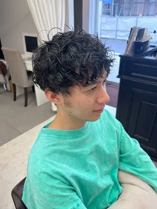 ショート パーマ メンズ Crescere所属・小島 凜のヘアスタイル