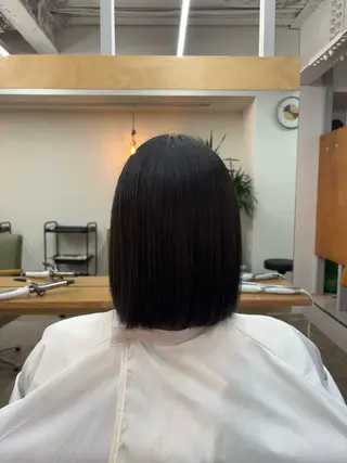 ミディアム ナナ/大阪心斎橋/ ボブカット/デザインのヘアスタイル
