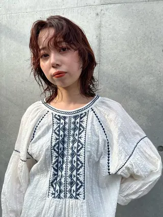 ショート カラー パーマ 似合わせ特化/レイヤ ーカット/mikuのヘアスタイル