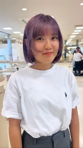 ショート カラー ハイトーン/ウルフ /レイヤー/坂野幸伸のヘアスタイル