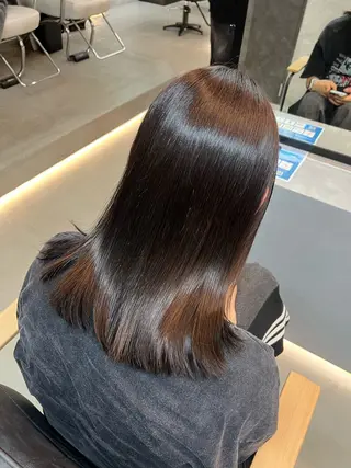 セミロング ririko/ 暖色カラー/艶カラーのヘアスタイル