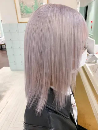 セミロング 🍀ケアブリーチ カラー🍀坂井のヘアスタイル