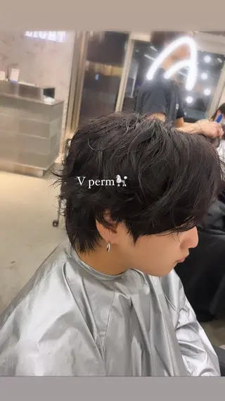 パーマ メンズ 📍欧米風/デ ザインNO.1/雅のヘアスタイル